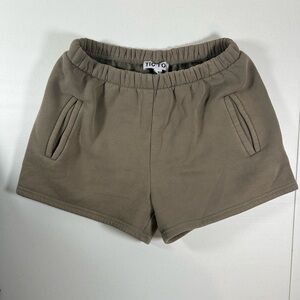Women's tic toc sweat jogger with open pockets brown